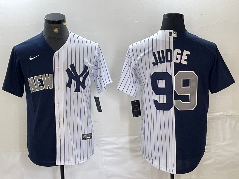 Men's New York Yankees Aaron Judge #99 Navy/White Jersey